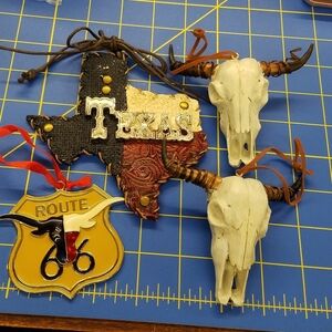 Western Texas Ornaments Set of 4